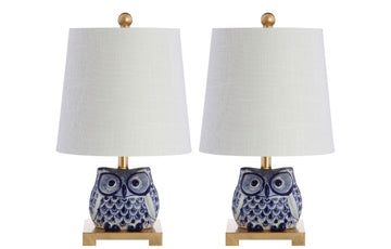 Justina 16" Ceramic Mini LED Table Lamp - JONATHAN Y